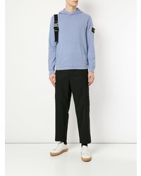 Мужской голубой худи от Stone Island