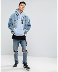 Мужской голубой худи от Reclaimed Vintage