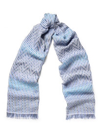 Мужской голубой шарф с принтом от Missoni