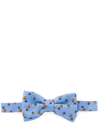Мужской голубой шелковый галстук-бабочка с принтом от fe-fe