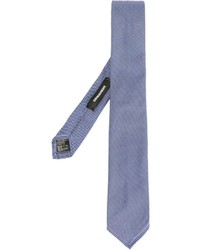 Мужской голубой шелковый галстук в клетку от DSQUARED2