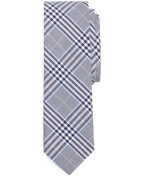 Голубой шелковый галстук в шотландскую клетку