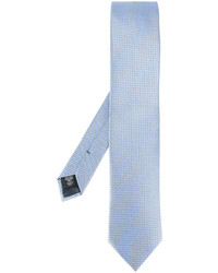 Мужской голубой шелковый галстук с принтом от Ermenegildo Zegna