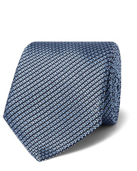 Мужской голубой шелковый галстук от Canali