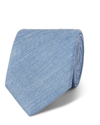 Мужской голубой шелковый галстук от Charvet
