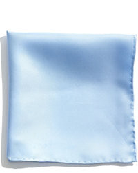 Голубой шелковый нагрудный платок