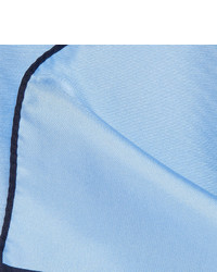 Голубой шелковый нагрудный платок от Drakes