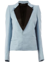 Голубой шелковый пиджак