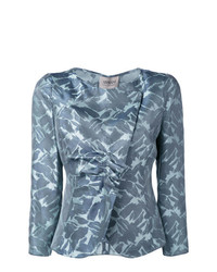 Женский голубой шелковый пиджак от Armani Collezioni