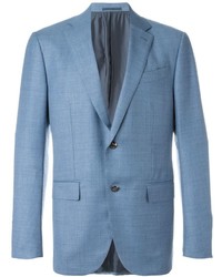 Мужской голубой шелковый пиджак от Ermenegildo Zegna