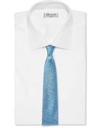 Мужской голубой шелковый плетеный галстук от Richard James