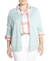 Голубой шелковый свитер