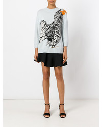 Женский голубой шерстяной вязаный свитер от Temperley London