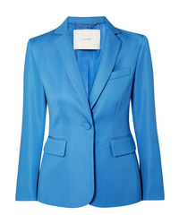 Женский голубой шерстяной пиджак от Adam Lippes