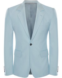 Мужской голубой шерстяной пиджак от Alexander McQueen