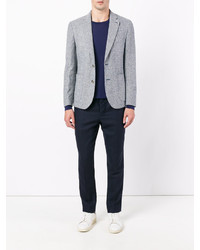 Мужской голубой шерстяной пиджак от Hardy Amies