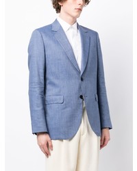 Мужской голубой шерстяной пиджак от Paul Smith