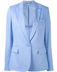 Женский голубой шерстяной пиджак от Stella McCartney