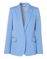 Женский голубой шерстяной пиджак от Stella McCartney