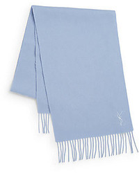 Голубой шерстяной шарф
