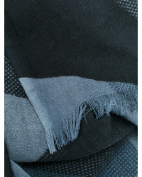 Мужской голубой шерстяной шарф с геометрическим рисунком от Closed
