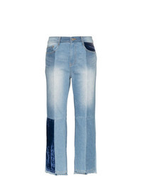 Голубые бархатные джинсы