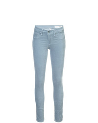 Голубые бархатные джинсы скинни от rag & bone/JEAN
