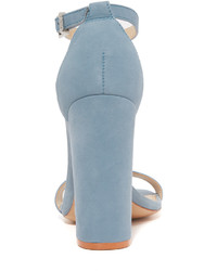 Женские голубые босоножки из нубука от Schutz