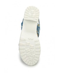 Голубые босоножки на каблуке от Avenir