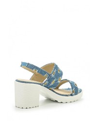 Голубые босоножки на каблуке от Avenir