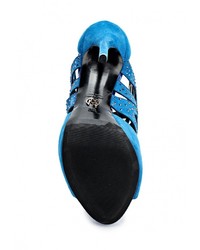 Голубые босоножки на каблуке от Nando Muzi