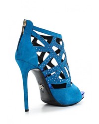 Голубые босоножки на каблуке от Nando Muzi