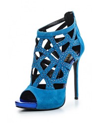 Голубые босоножки на каблуке от Nando Muzi