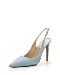 Голубые босоножки на каблуке от Pura Lopez