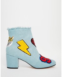 Голубые ботильоны от Asos