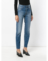 Женские голубые брюки-галифе от Maison Margiela