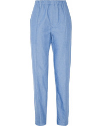 Женские голубые брюки-галифе
