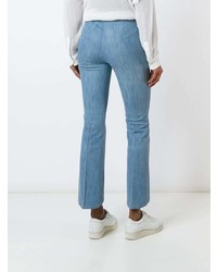 Голубые брюки-клеш от John Galliano Vintage