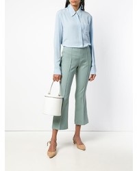 Голубые брюки-клеш от Erika Cavallini