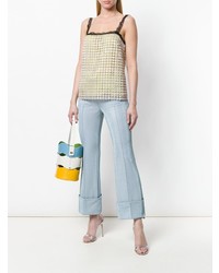 Голубые брюки-клеш от Marco De Vincenzo