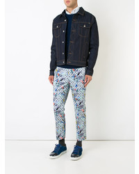 Голубые брюки чинос с принтом от Loveless