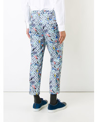 Голубые брюки чинос с принтом от Loveless