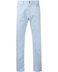 Голубые брюки чинос от Armani Jeans