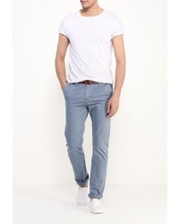 Голубые брюки чинос от Bruebeck