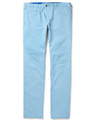 Голубые брюки чинос от Burberry
