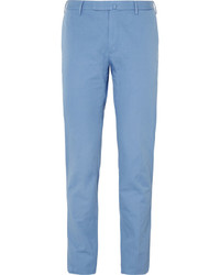 Голубые брюки чинос от Incotex