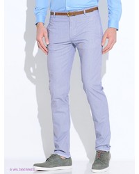 Голубые брюки чинос от Oodji