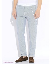 Голубые брюки чинос от Oodji