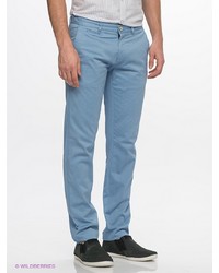 Голубые брюки чинос от Oodji