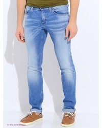 Голубые брюки чинос от Sisley